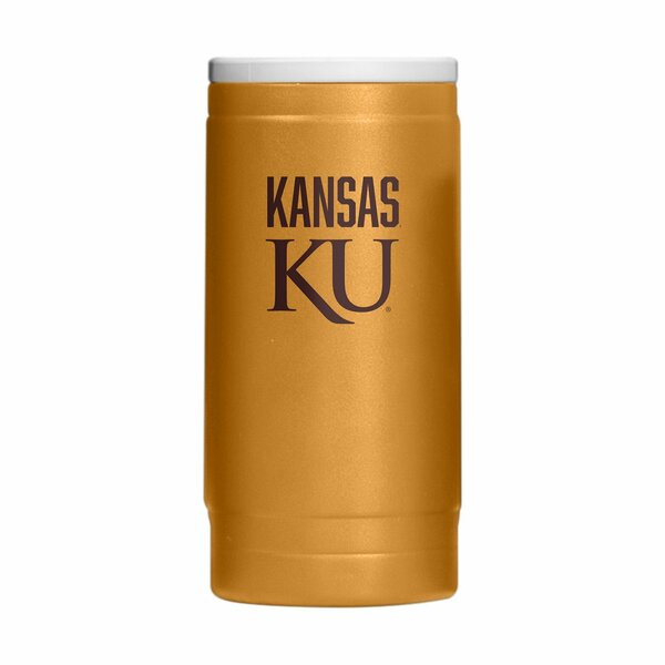 Logo Brands Kansas 12oz Huddle Powdercoat SlimCan Coolie 157-S12PC-OAK-49